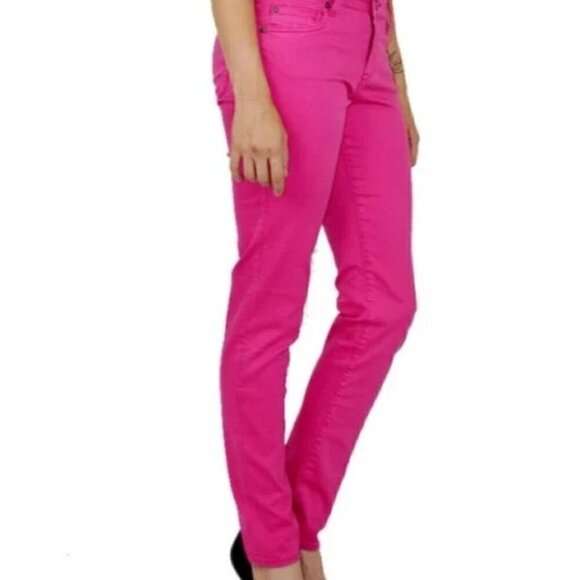KUT From The Kloth High Rise Naomi Fab AB Girlfriend Ankle Straight Pink Jean 14 - Picture 2 of 11